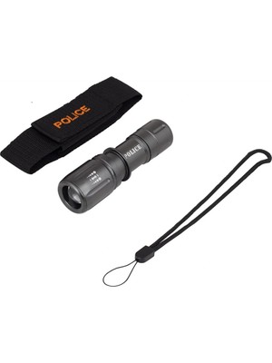 TeknoKapsül Pc-18 El Feneri Güçlü Cree LED Çipi, Ayarlanabilir Odak (Zoom) Özelliği Darbeye Dayanıklı Metal