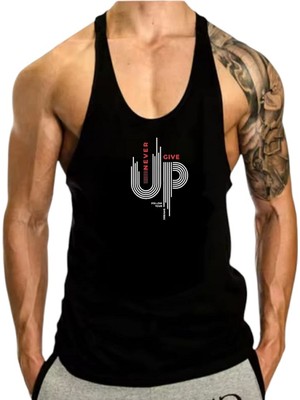 Erkek Sporcu Atleti Pamuklu Kumaş Fitness & Gym Antrenman