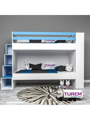 Blue Raflı Ranza Mdf