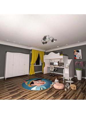 Klasik Masalı Ranza ve 4 Kapılı Gardrop Mdf
