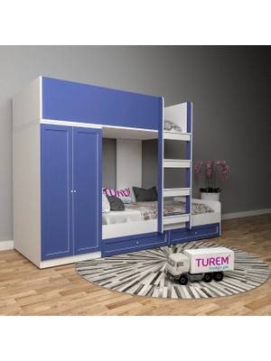 Meşe Dolaplı Ranza Çıtalı Kapak Mdf