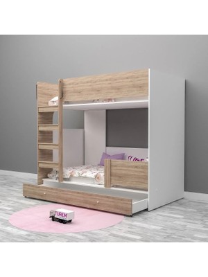 Gardenya Kitaplıklı Ranza Mdf