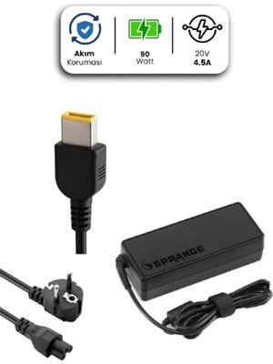 Ttt 20V 4.5A USB Pin 90W Lenovo Için Laptop Adaptör