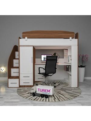 Makses Dolaplı Masalı Ranza Membran Kapak Mdf