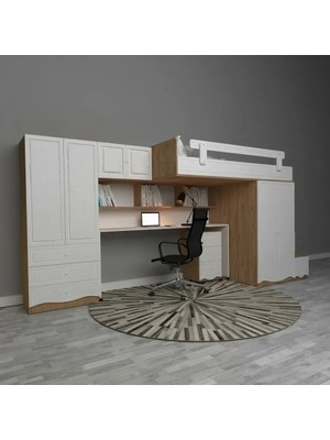 Major Modern Çalışma Masalı Ranza Mdf