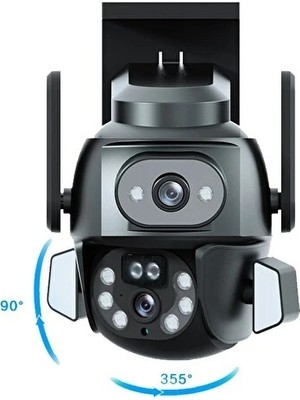 Ttt 3mp + 3mp Wi-Fi Ip Tf Kart Girişli Optik Zoom Kamera