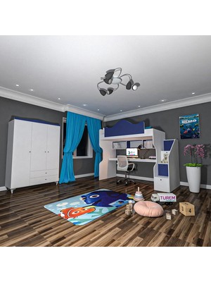Klasik Masalı Ranza ve 3 Kapılı Gardrop Suntalam