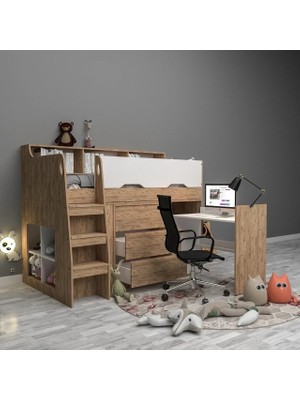 Cave Çalışma Masalı Ranza Mdf