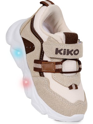 Kiko Kids Denfor Cırtlı Işıklı Faylon Taban Erkek Bebek Spor Ayakkabı