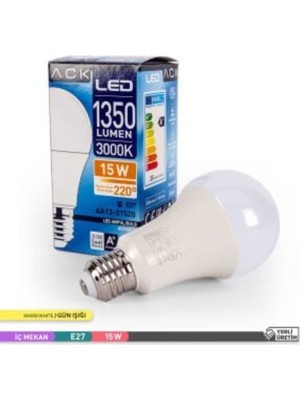 Ack 15W LED A70 E27 Ampul 3000K AA13-01520
