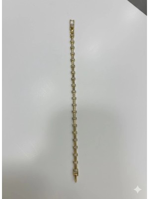Eco Port Zirkon Taşlı Pirinç cm Bileklik 17+2 Cm  - KBL0423