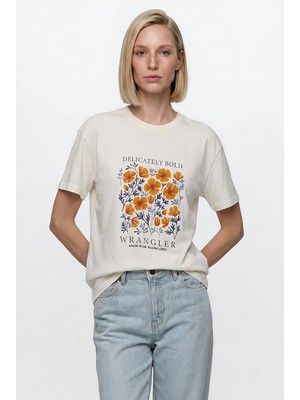 Wrangler %100 Pamuk Relaxed Fit Rahat Kesim Bisiklet Yaka Logo Detaylı Tişört