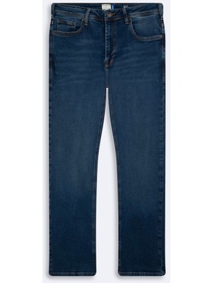 LTB Paul x Düz Paça Orta Bel Mid Indigo Jean Pantolon