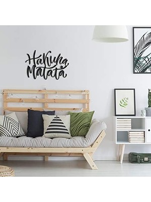 Tech Butiq Hakuna Matata - Dekoratif Metal Dekor Duvar Tablo - Duvar Süsü