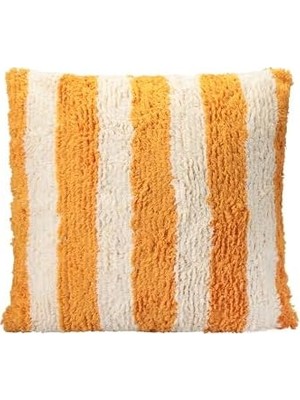 Tech Butiq Pop Stripe Dokuma Yastık Hardal 45X45CM