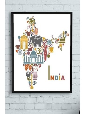 Tech Butiq (PSTER11300) Hindistan Manzara Çerçeveli Tablo (30 x 40CM)
