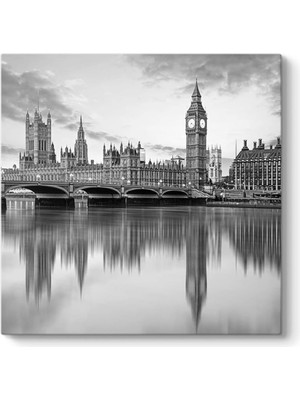 Tech Butiq Big Ben Siyah Beyaz Tablo 100 x 100