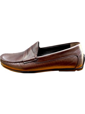 King Shoes Kahverengi Lofer Ayakkabı