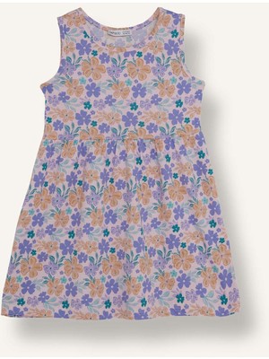 DeFacto Çiçek Desenli Kolsuz Açık Pembe Elbise Kız Bebek C0074A526SM