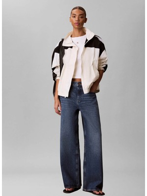 Calvin Klein Beyaz Kadın Ceket Icon Sport Track Jacket