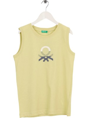 United Colors Of Benetton Sarı Erkek Çocuk Baskılı T-Shirt 3I1XCH023