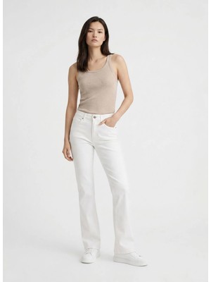 Limon Beyaz Kadın Denim Pantolon L6SL-PNT9057