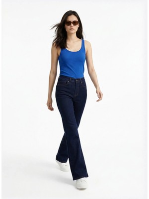 Limon Lacivert Kadın Denim Pantolon L6SL-PNT9057