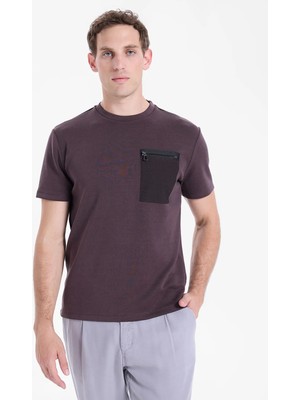 gmg firenze Gmg Fırenze Kahve Erkek Regular Fit T-Shirt GU26MSS03040