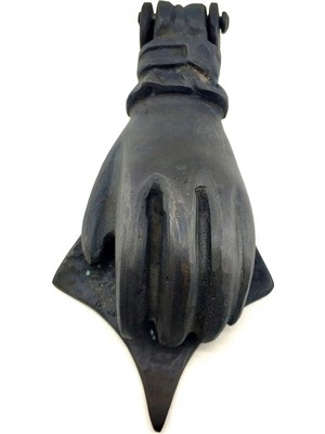 Evolvera Antika Tarz Dekoratif Pirinç El Kapı Tokmağı, Taktak - 167X75 Mm, Oksit