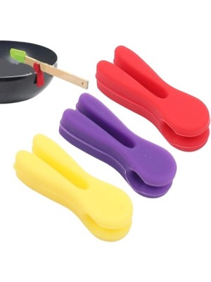Silikon Tava Kaşık Tutacağı 3'lü Paket