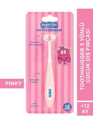 Babyton Toothhugger 3 Boyutlu Hassas Çocuk Diş Fırçası Pinky