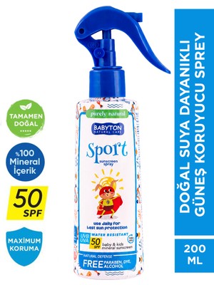 Babyton Suya Dayanıklı Güneş Spreyi SPF 50