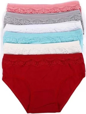 6 Adet Kız Çocuk Dantelli Kız Bikini 408