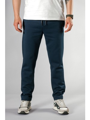 Souris Erkek Indigo Jogger Pantolon Bağcıklı Lastikli Bel Rahat Kesim Eşofman Altı