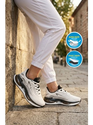 Hammer Jack Amelıe 101 25087-G Beyaz-Siyah Fileli Hafif Unisex Spor Ayakkabı