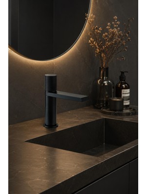 Fontana FK-9115 Mat Siyah Lavabo Bataryası