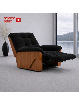 Smarto Relax Ticino Manuel Tv Koltuğu Ahşap Yan Panelli Polyester Kumaş Baba Koltuğu
