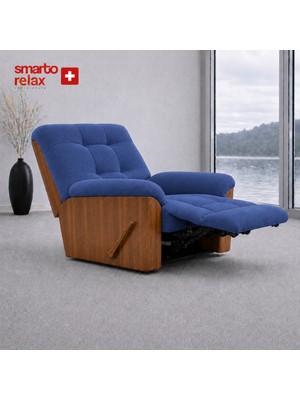 Smarto Relax Ticino Manuel Tv Koltuğu Ahşap Yan Panelli Kumaş Baba Koltuğu