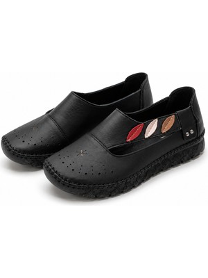 Patron Shoes Hakiki Deri Kadın Günlük Ayakkabı Ortopedik Taban Konforlu Hafif Tasarım