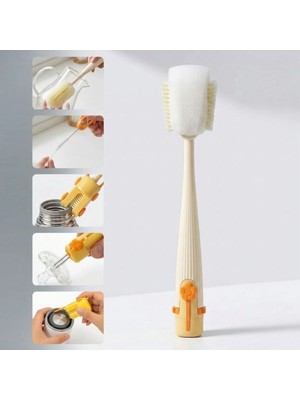 Buffer® 5’i 1 Arada Çok Amaçlı Şişe Temizleme Fırçası – Sürahi, Kavanoz, Pipet, Kapak, Emzik ve Biberon Temizlik Seti