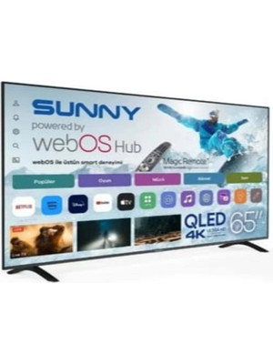Sunny Tv SN65QUMLN-W02M 65" QLED Ultra Hd 4K Webos Tv