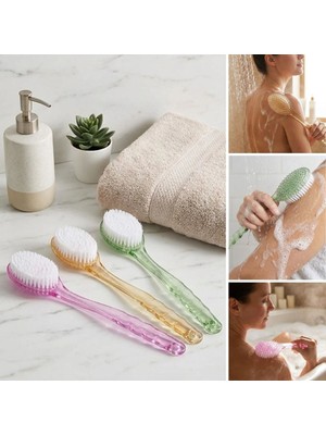Buffer® Plastik Saplı Vücut Temizleme Fırçası - Çok Amaçlı Sırt ve Vücut Için Banyo ve Duş Kese Aparatı