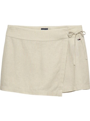 Tommy Hilfiger Tommy Hılfıger Kadın Marka Logolu Günlük Kullanıma Uygun Bej Şort DW0DW22267 0AA
