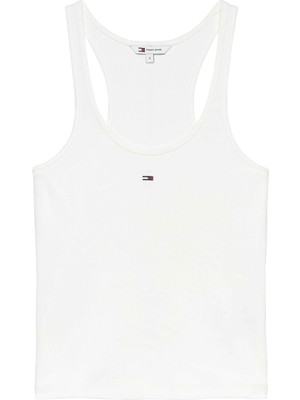 Tommy Hilfiger Tommy Hılfıger Kadın Marka Logolu Günlük Kullanıma Uygun Beyaz1 T-Shirt DW0DW22264 Ybl