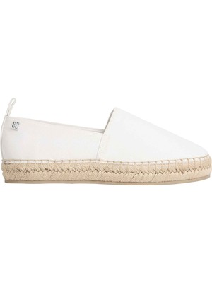 Calvin Klein Calvın Kleın Kadın Marka Logolu Günlük Kullanıma Uygun Beyaz Espadril HW0HW02931 Yad