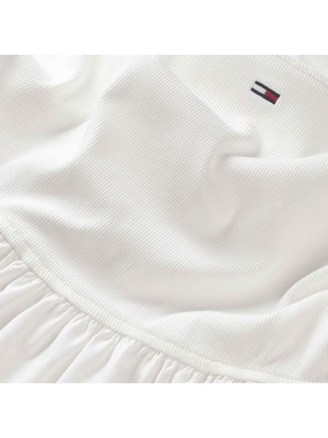 Tommy Hilfiger Tommy Hılfıger Kadın Marka Logolu Günlük Kullanıma Uygun Beyaz1 Elbise DW0DW22352 Ybl