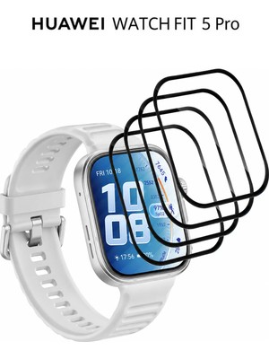 Nezih Case Huawei Watch Fit 5 Pro Uyumlu Full Kaplayan Güçlendirilmiş Flexible Ekran Koruyucu