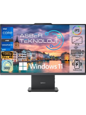 Lenovo Ideacentre Aıo 27IRH9 Intel Core I7-13620H 40GB Ram 2tb SSD 27" Fhd Windows 11 Pro Kablosuz Klavye ve Mouse F0HM00EXTR Asbertech