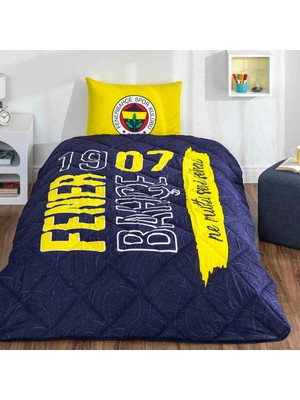 Taç Fenerbahçe Lisanslı Ranforce Uyku Seti/yorgan Seti Vakumlu Silikon Yastık Hediyelidir