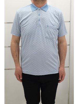 Becces Fistan Store Erkek Desenli Klasik Kesim Rahat Kalıp Tek Cepli Polo Yaka T-Shirt